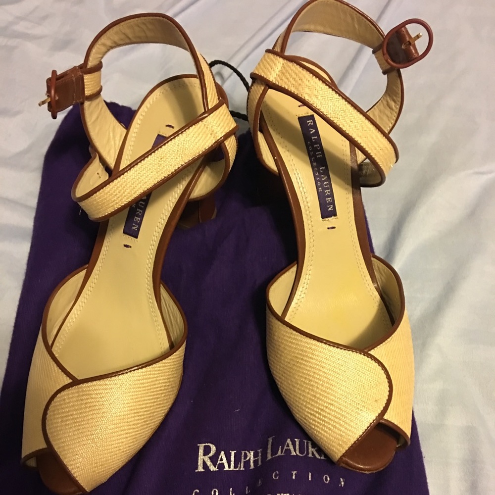 Ralph Lauren purple label sandals /purple dust bag